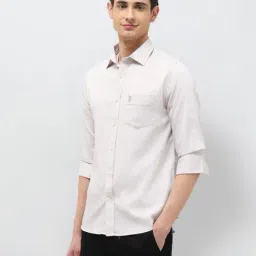 U.S. Polo Assn. Beige Cotton Regular Fit Printed Shirt image 3