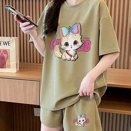 JC Mode Women Printed T-shirt with Shorts-picture-18