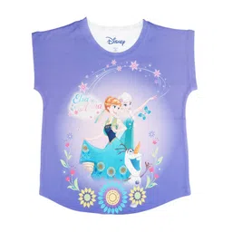 Disney by Wear Your Mind Purple & White Printed T-shirt-image-3