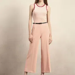 Vero Moda Dusty Pink Straight Fit Trousers image 5
