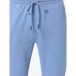 UnderJeans by Spykar Blue Melange Regular Fit Lounge Pants image 4