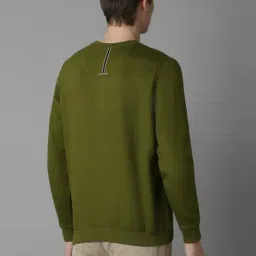 Louis Philippe Green Cotton Regular Fit Printed Sweatshirt image 2