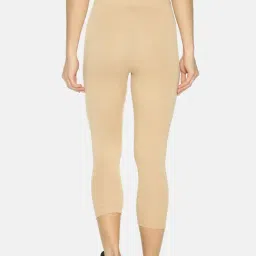 TWIN BIRDS Womens Pack of 2 Solid Skinny Fit Three-Fourth Length stretch Cotton Capri legging image 3