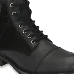 Delize Men's Black Biker Boots image 4