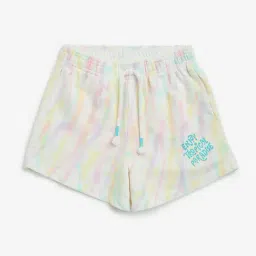 HOP Kids by Westside Multicolor Text Design High-Rise Cotton Shorts image 1
