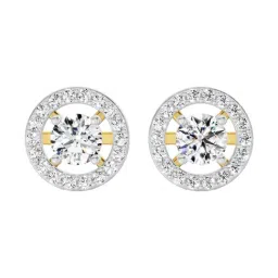 Sparkles Yellow Gold Lab Grown Diamond 14KT 0.95ct Wheel Earring For Women-picture-35