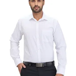 Park Avenue White Slim Fit Texture Shirt-picture-38