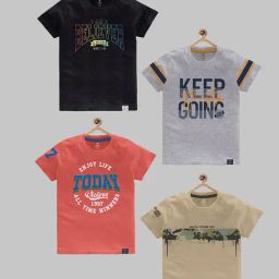 Codez Kids Multicolor Printed T-Shirt (Pack Of 4)-picture-11