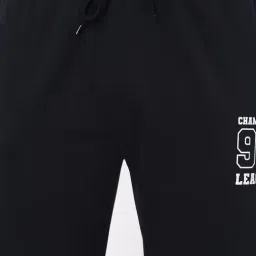 R&B Navy Cotton Regular Fit Printed Trackpants image 3