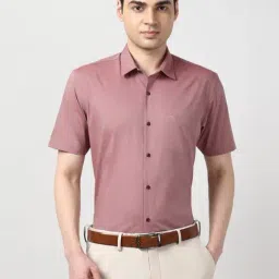Peter England Red Regular Fit Shirt-image-24