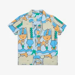 HOP Kids by Westside Blue Animal Printed Shirt-picture-39