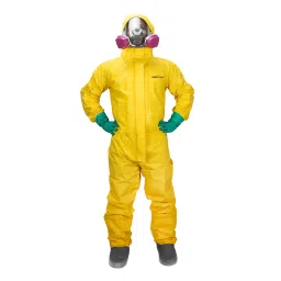 Bison Life Chemiguard Protective Cloth with Double Flaps & Zipper Non Woven L Size Yellow for Hospitals & Laboratories Use-picture-12