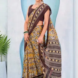 KALINI Floral Poly Georgette Saree image 3