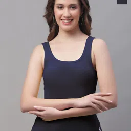 Friskers Navy Blue Cotton Tank Top-picture-33