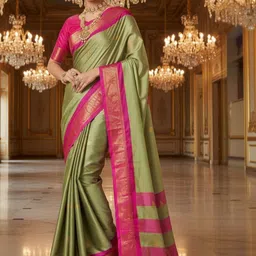 all about you Woven Design Zari Art Silk Kanjeevaram Saree-picture-19