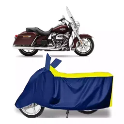 Auto Pearl Bike Cover for Harley Davidson Road King (Yellow & Blue)-picture-36