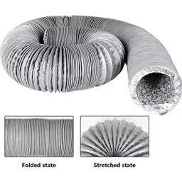 Astberg Insulated Flexible Duct Pipe Grey 100 mm (4 inch), AFD100 image 3