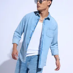 SF JEANS by Pantaloons Men Spread Collar Solid Cotton Casual Shirt-image-72