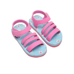 ONYC Girls Floral Printed Open Toe Flats image 5