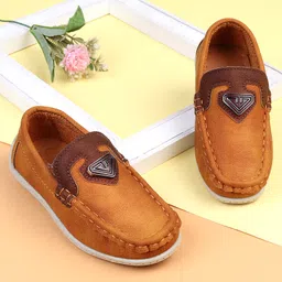 Cute Walk by Babyhug Slip On Solid Loafers - Brown-picture-23