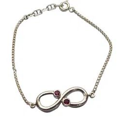 Surat Diamond Jewellery Women Infinity Rhodolite Studded Bracelet-picture-24