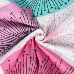 Divine Casa 120 GSM Microfiber Single Bed All Season Reversible AC Dohar Abstract Print - Rose Pink image 3