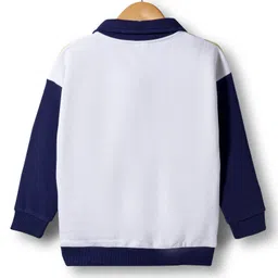 Mark & Mia Knit Full Sleeves Fleece Winter Wear Oversized T-Shirt & Lounge Pant Set With Vehicle Print & Applique - Navy Blue image 4