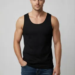 Camey Scoop-Neck Ribbed Sleeveless Gym Vest-picture-33