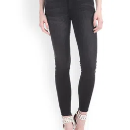 Flying Machine Women Black Super Skinny Fit Mid-Rise Clean Look Stretchable Jeans-picture-37