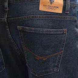 U.S. Polo Assn. Blue Cotton Slim Fit Jeans image 5