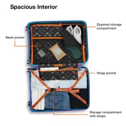 Nasher Miles Purple Medium Hard Cabin Trolley Bag image 5