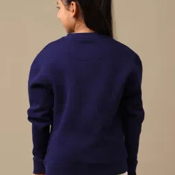 Kidsville Girls Blue Printed Sweatshirt image 2