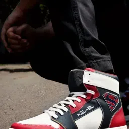 The Souled Store Men's Superman White & Red Ankle High Sneakers-picture-21