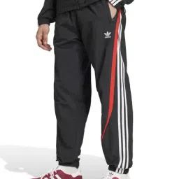 Adidas Originals Black Regular Fit Striped Sports Joggers-image-15