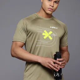 HRX by Hrithik Roshan Men Brand Typography Printed Rapid-Dry Running T-shirt-picture-44