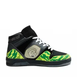 The Souled Store Men's Rick And Morty Black & Green Ankle High Sneakers-picture-16