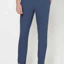 Octave Sky Blue Regular Fit Trackpants-image-1