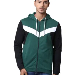 Park Avenue Black & Teal Hooded Sweatshirt-picture-29