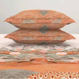 Spaces Essentials AW24 138 Coral Viscose 138 TC Double Bedsheet with 2 Pillow Covers image 5