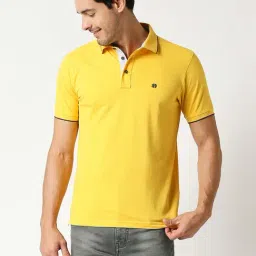 Dragon Hill Yellow Slim Fit Polo T-Shirt-picture-30