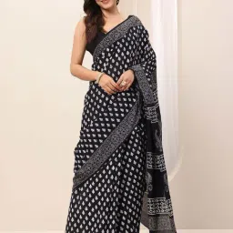 Libas Black Ethnic Motifs Pattern Saree with Unstitched Blouse-image-42