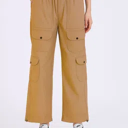 ADDYVERO Women Classic Loose Fit High-Rise Wrinkle Free Cargos-image-52