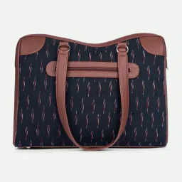 ZOUK Ikat GreRed Printed Tote Handbag image 5