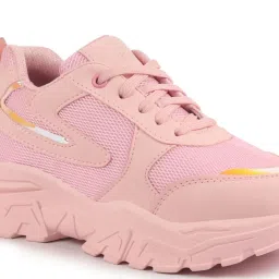 Fausto Women's Pink Casual Sneakers image 5