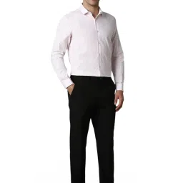 Louis Philippe Pink Slim Fit Striped Shirt image 5
