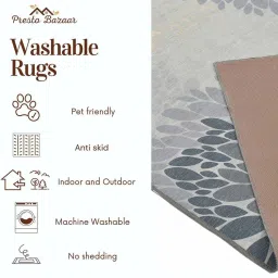 Presto Grey Polyester Washable Carpet image 5