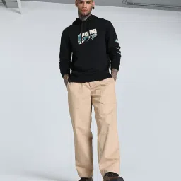 Puma Black Cotton Regular Fit CLASSICS BRAND LOVE Hoodie image 5