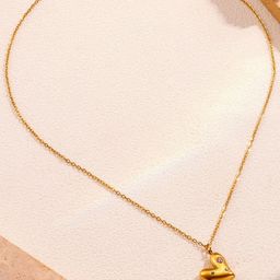 MYKI Mesmerizing Gold-Plated Artificial Stone Studded Stainless Steel Pendant With Chain-picture-4