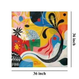 999Store Multicolor Canvas Vibrant Abstract Nature Painting image 5