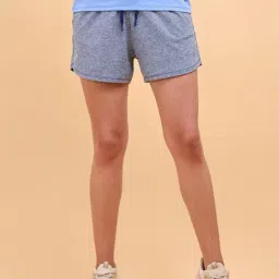 Enamor Glacier Grey Mid Rise Sports Shorts-image-93
